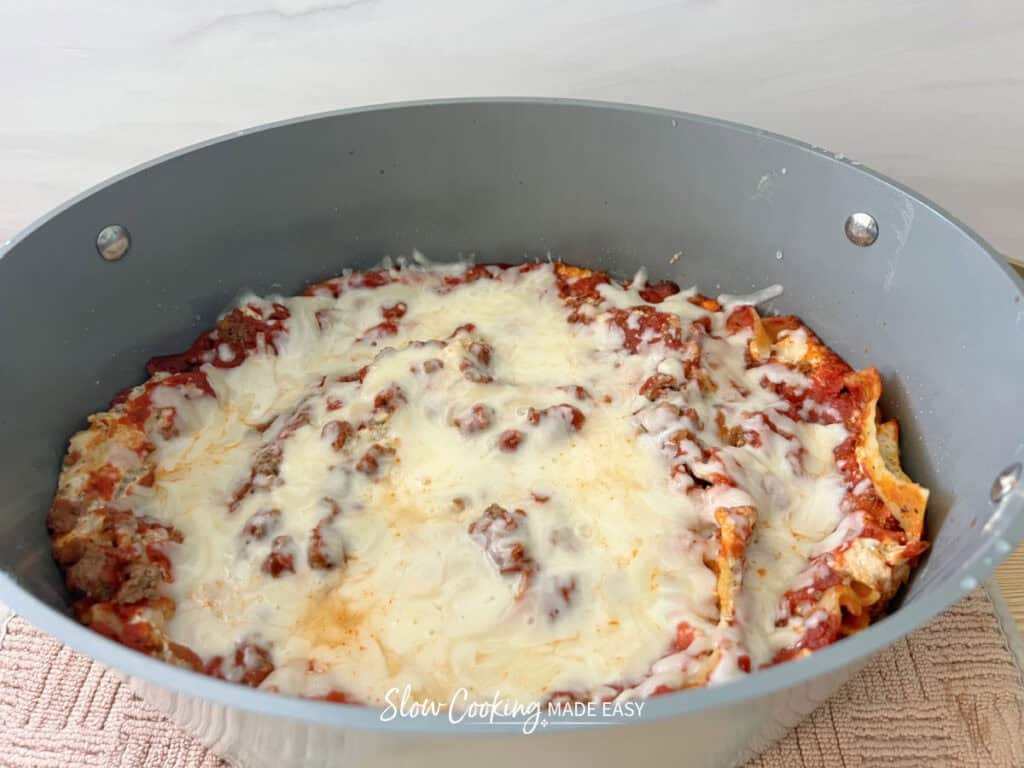 slow cooker lasagna in the crock pot