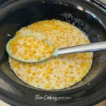 cooked breamed corn in the slow cooker